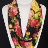 Floral Satin Quickie Neck Scarf by Satin Creations, Canada