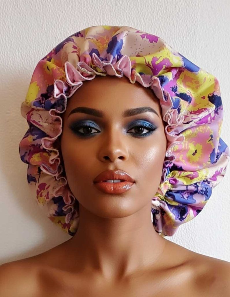 Satin Lined Sleep Cap protects your hair so you can wake up beautiful.